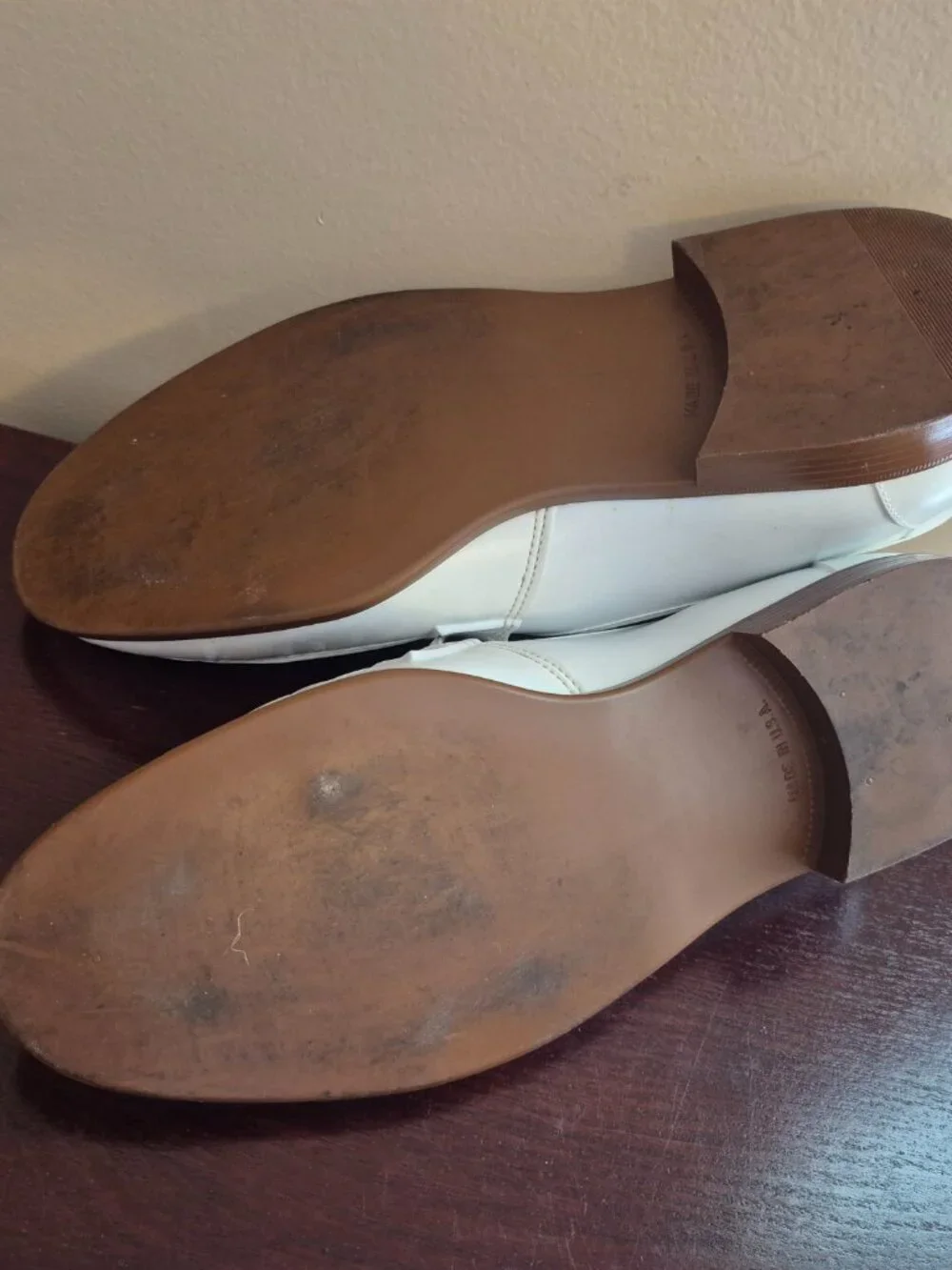 Vintage White Tassel Loafers sz 10.5